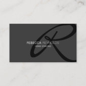 Moderne en elegante monogram Sjabloon Visitekaartje (Voorkant)