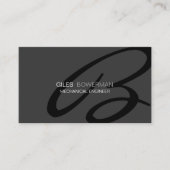 Moderne en elegante monogram visitekaartje (Voorkant)