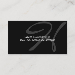 Moderne en elegante monogram visitekaartje