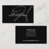 Moderne en elegante monogram visitekaartje (Voorkant / Achterkant)