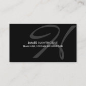 Moderne en elegante monogram visitekaartje (Voorkant)