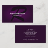 Moderne en elegante monogram visitekaartje (Voorkant / Achterkant)