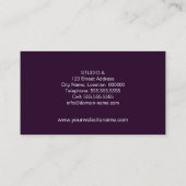 Moderne en elegante monogram visitekaartje (Achterkant)