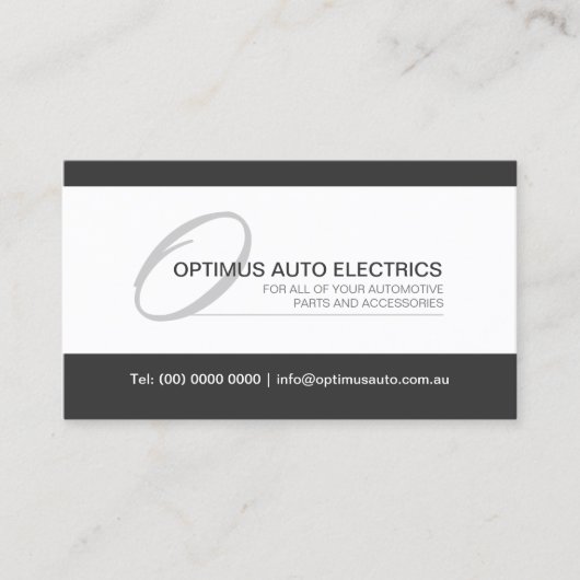 Moderne en elegante monogram visitekaartje (Voorkant)