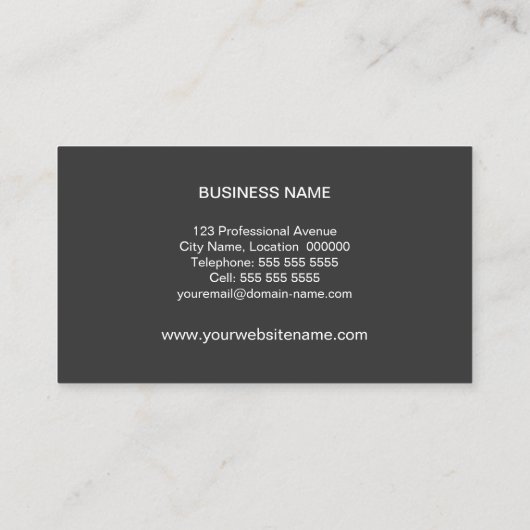 Moderne en elegante monogram visitekaartje (Achterkant)