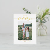 Moderne en elegante Prettige feestdagen foto (Staand Voorkant)