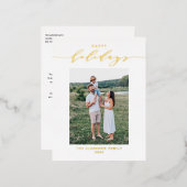 Moderne en elegante Prettige feestdagen foto (Voorkant / Achterkant)