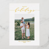 Moderne en elegante Prettige feestdagen foto (Voorkant)