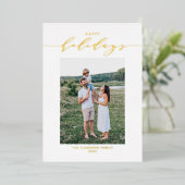 Moderne en elegante Prettige feestdagen foto (Staand Voorkant)