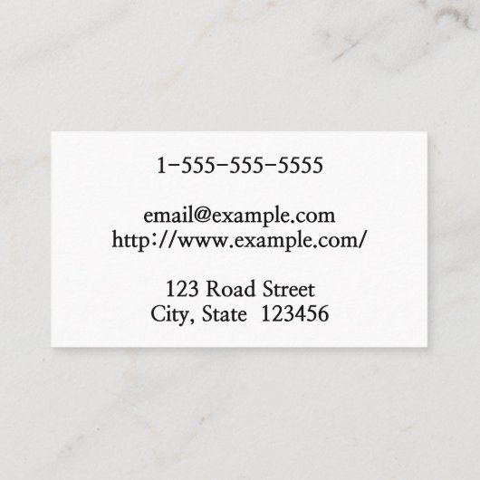 Moderne en elegante reisadviseur Visitekaartje (Achterkant)