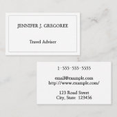 Moderne en elegante reisadviseur Visitekaartje (Voorkant / Achterkant)