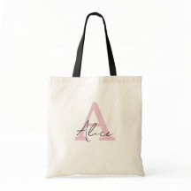 Moderne en Elegante Roze Gepersonaliseerde Monogra