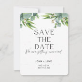 Moderne En Elegante Save The Date Kaart (Voorkant)