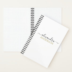 Moderne en elegante scriptnaam notitieboek