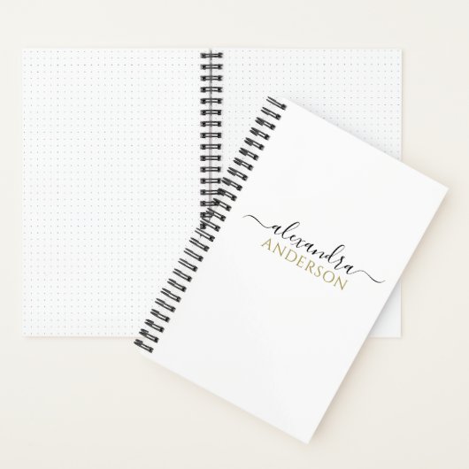 Moderne en elegante scriptnaam notitieboek (Binnen)