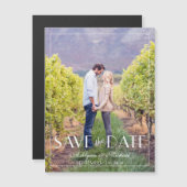 Moderne en elegante, stijlvolle bruiloft magnetische uitnodiging (Voorkant / Achterkant)