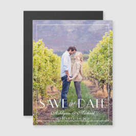 Moderne en elegante, stijlvolle bruiloft magnetische uitnodiging