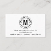 Moderne en elegante tekst van het Monogram Curved Visitekaartje (Achterkant)