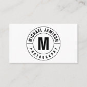 Moderne en elegante tekst van het Monogram Curved Visitekaartje (Voorkant)