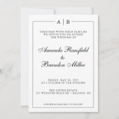 Moderne en Elegante Trouw Kaart (Voorkant)