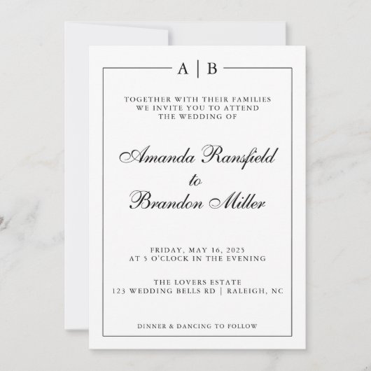 Moderne en Elegante Trouw Kaart