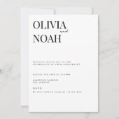 Moderne en elegante uitnodiging voor een White Eng (Voorkant)