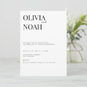 Moderne en elegante uitnodiging voor een White Eng (Staand voorkant)