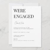 Moderne en elegante uitnodiging voor een White Eng (Voorkant)