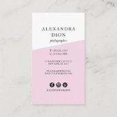 Moderne en elegante violetfotografie visitekaartje (Achterkant)