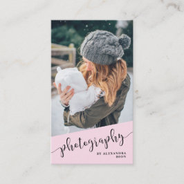 Moderne en elegante violetfotografie visitekaartje