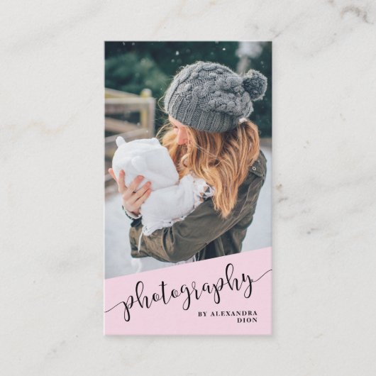 Moderne en elegante violetfotografie visitekaartje (Voorkant)