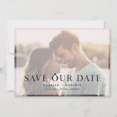 Moderne en elegante volledige foto save the date (Voorkant)