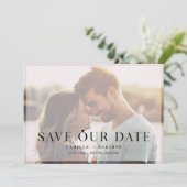 Moderne en elegante volledige foto save the date (Staand voorkant)