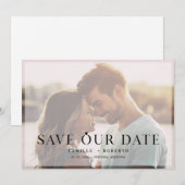 Moderne en elegante volledige foto save the date (Voorkant / Achterkant)