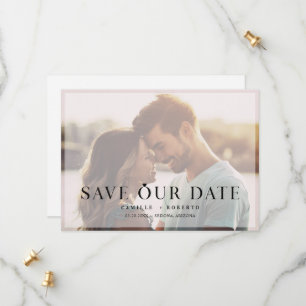 Moderne en elegante volledige foto save the date