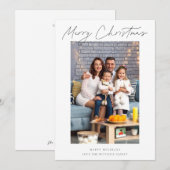 Moderne en elegante vrolijke kerstfoto (Voorkant / Achterkant)