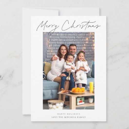 Moderne en elegante vrolijke kerstfoto (Voorkant)