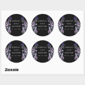 Moderne en Elegante Wilde Bloem Rustieke Bruiloft Ronde Sticker (Vel)