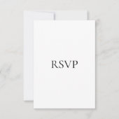Moderne en elegante witte RSVP-kaart RSVP Kaartje (Voorkant)