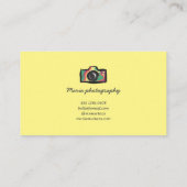 Moderne en elegante zwarte minimalistische fotogra visitekaartje (Achterkant)