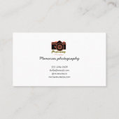 Moderne en elegante zwarte minimalistische fotogra visitekaartje (Achterkant)