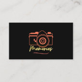 Moderne en elegante zwarte minimalistische fotogra visitekaartje (Voorkant)