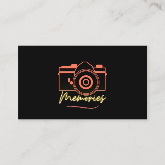 Moderne en elegante zwarte minimalistische fotogra visitekaartje (Voorkant)