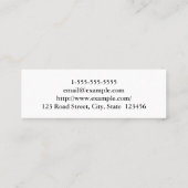 Moderne en elementaire Visitekaartje (Achterkant)