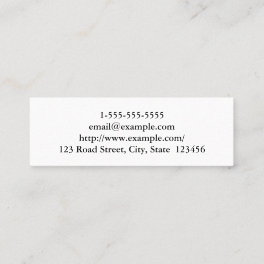 Moderne en elementaire Visitekaartje (Achterkant)