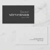 Moderne en geavanceerde zwarte lettertype visitekaartje (Voorkant / Achterkant)