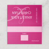 Moderne en gedurfde magenta plaatskaartje (Buitenkant ongevouwen)