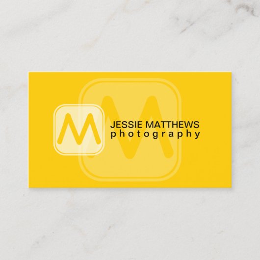 Moderne en gedurfde monogram visitekaartje (Voorkant)