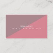 Moderne en geometrische minimale roze visitekaartje (Voorkant)