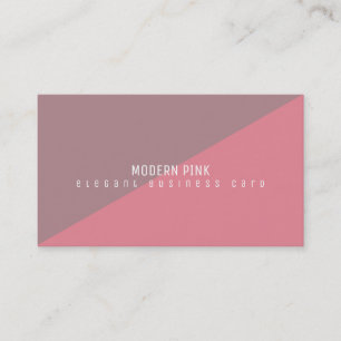 Moderne en geometrische minimale roze visitekaartje